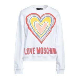 🆕️ Love Moschino Heart Sweatshirt White New Preppy Size US 4 Streetwear